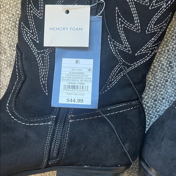 NEW Universal Thread Women's Stitch Western Boots Faux Suede Heel - Size 8.5 - Picture 3 of 5